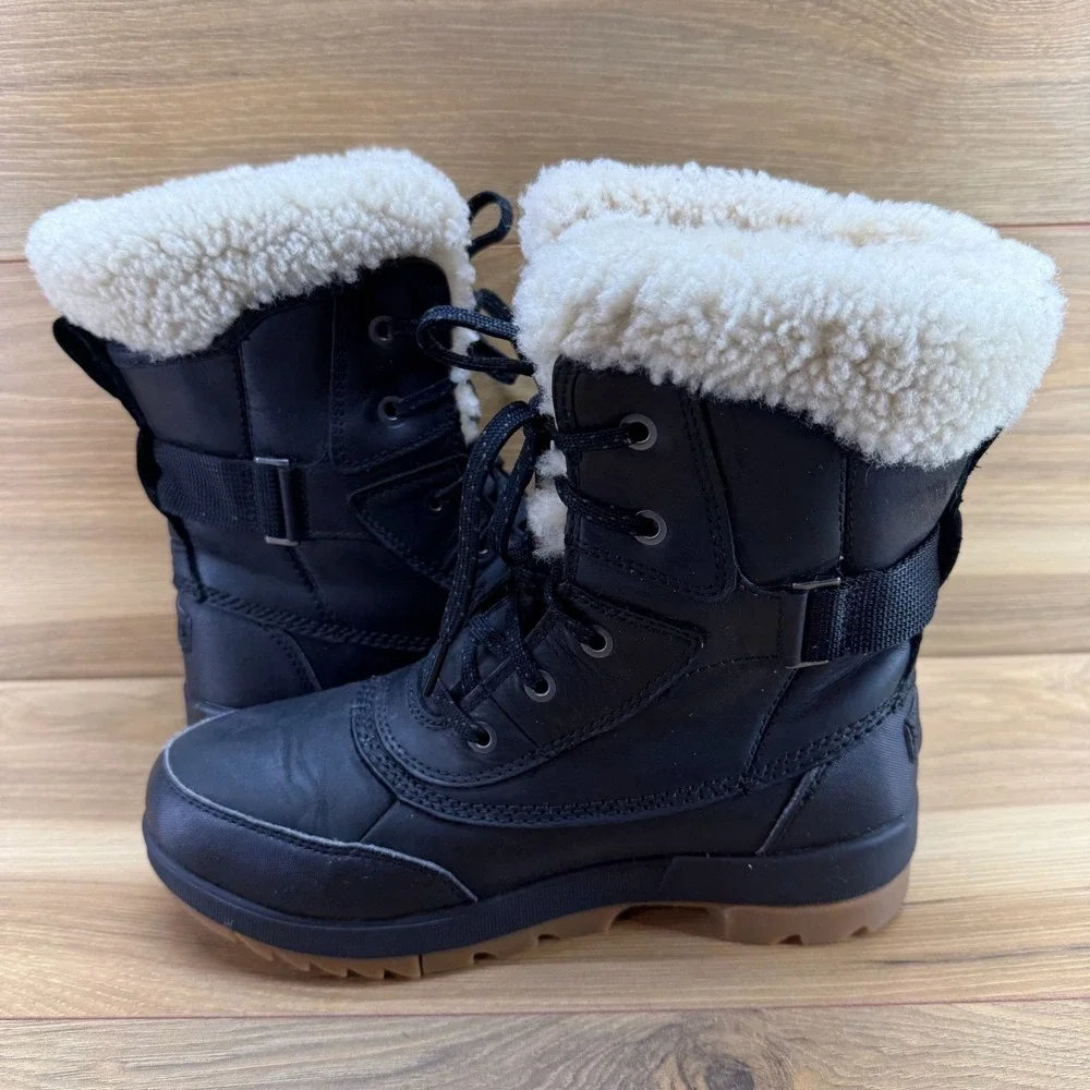 Sorel Tivoli IV Parc Waterproof Winter Boots Womens 8 Black Sherpa Waterproof